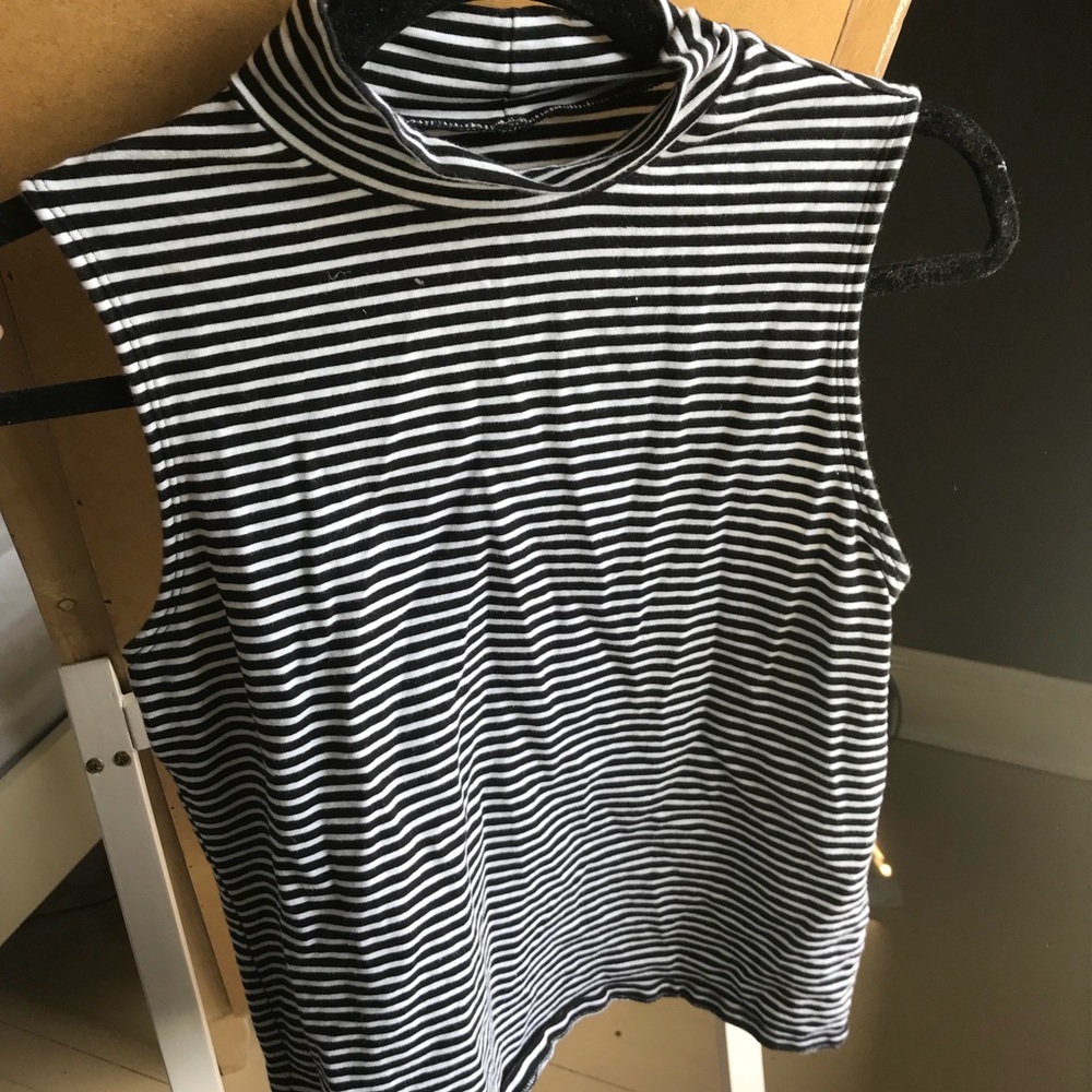 Sleeveless turtleneck top